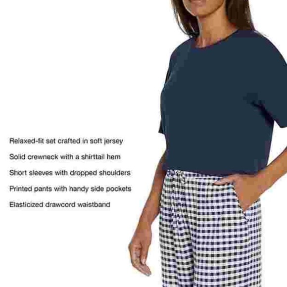 Gap NWT Navy and White Women's Pajama Set size M. Super soft relaxed fit - Picture 5 of 15